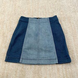 Free People Modern Femme Denim Mini Skirt 0 Blue